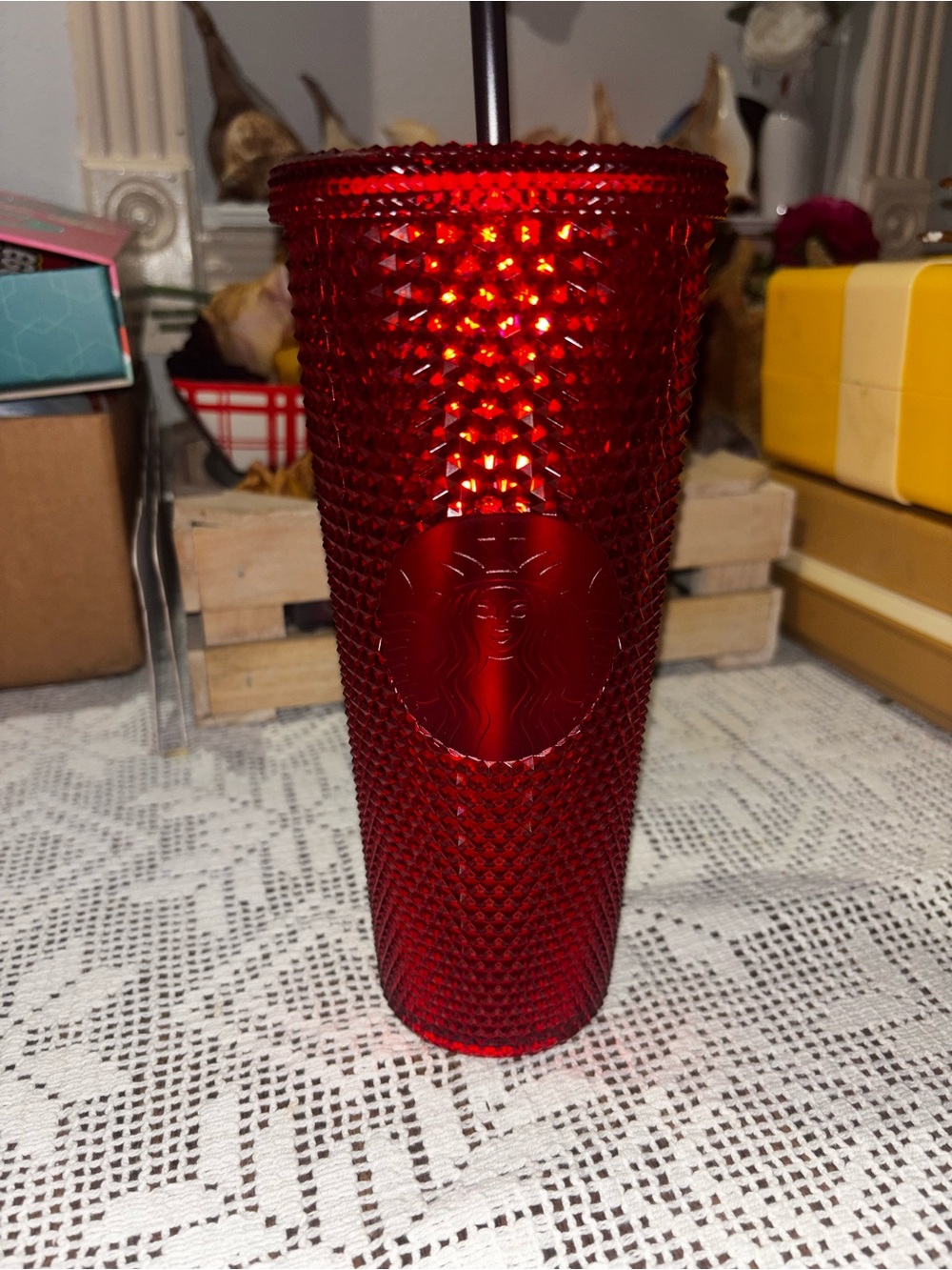 Starbucks Oklahoma Sooners College Red Studded Reusable Tumbler